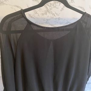 Moon Collection black beaded top Size L